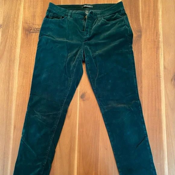 Lauren - Ralph Lauren Green Velvet Pants - Size 4 - Picture 1 of 6